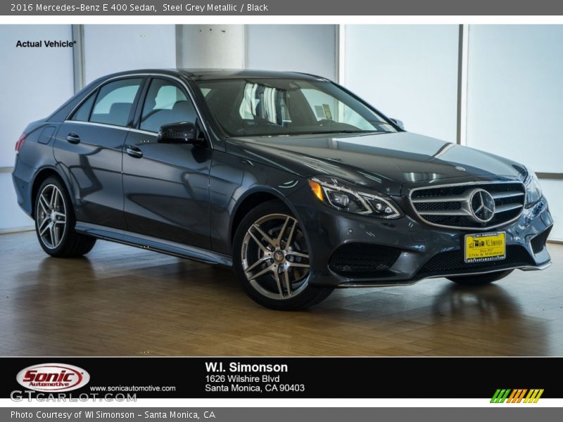 Steel Grey Metallic / Black 2016 Mercedes-Benz E 400 Sedan