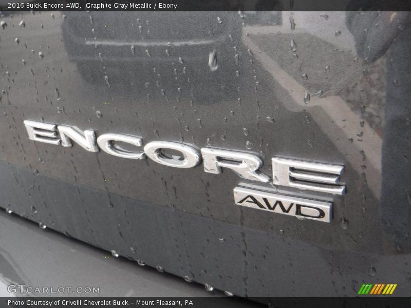 Graphite Gray Metallic / Ebony 2016 Buick Encore AWD