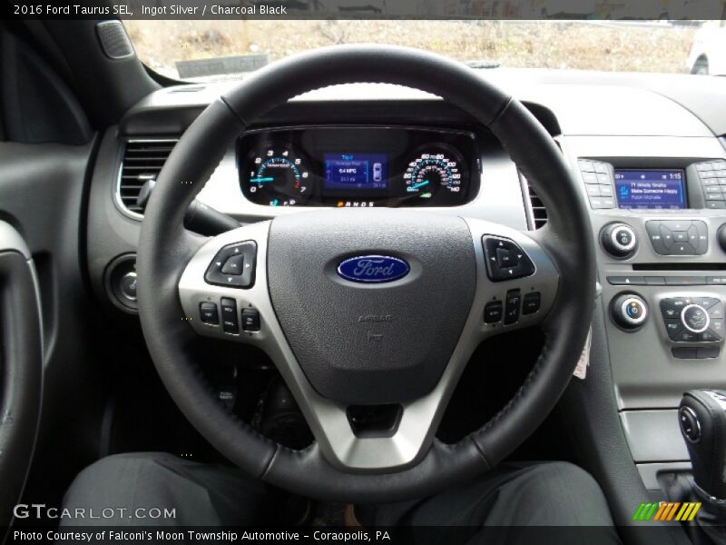 Ingot Silver / Charcoal Black 2016 Ford Taurus SEL