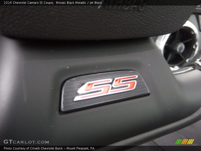 Mosaic Black Metallic / Jet Black 2016 Chevrolet Camaro SS Coupe