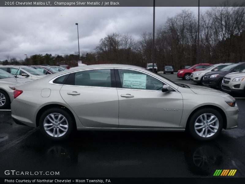 Champagne Silver Metallic / Jet Black 2016 Chevrolet Malibu LT