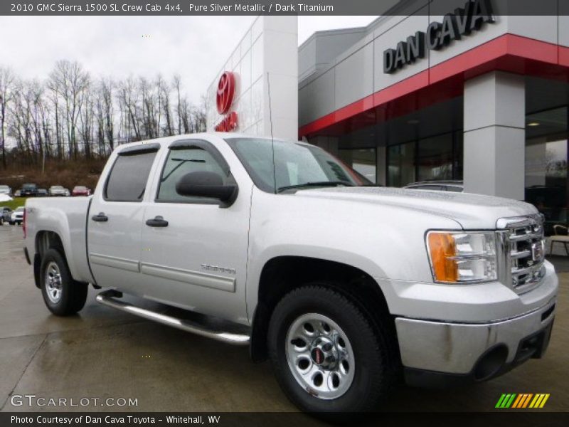 Pure Silver Metallic / Dark Titanium 2010 GMC Sierra 1500 SL Crew Cab 4x4