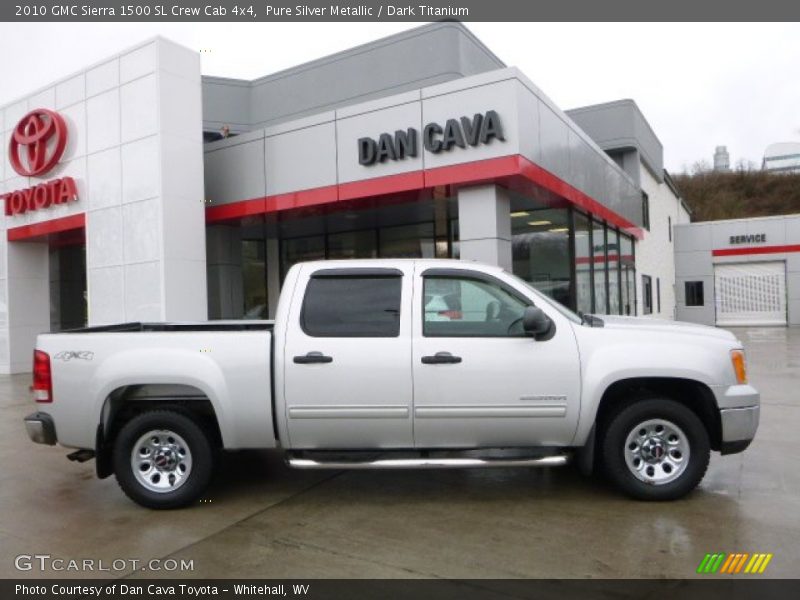 Pure Silver Metallic / Dark Titanium 2010 GMC Sierra 1500 SL Crew Cab 4x4