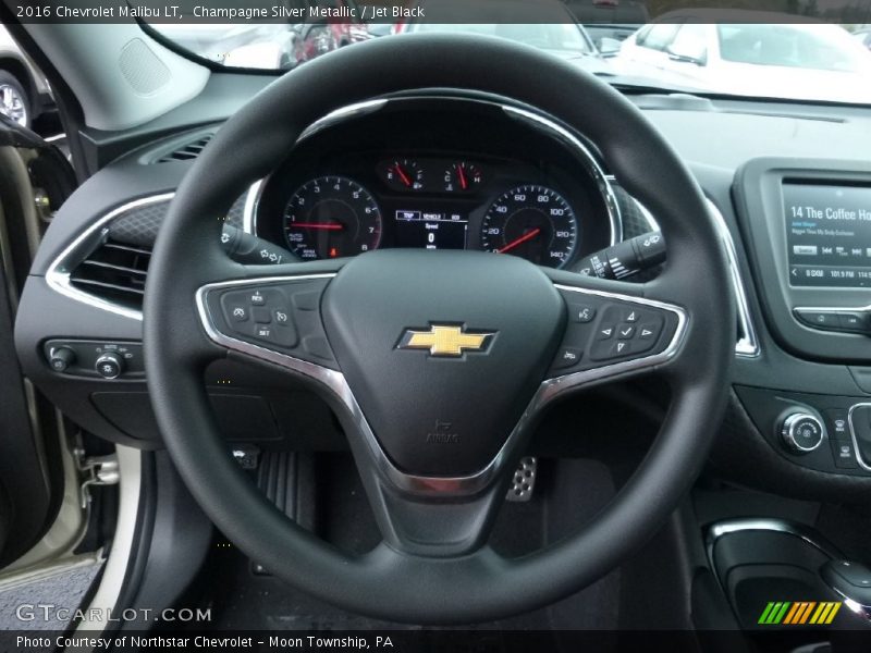 Champagne Silver Metallic / Jet Black 2016 Chevrolet Malibu LT