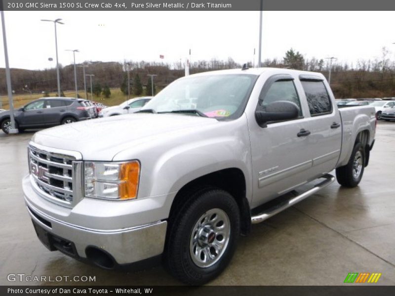 Pure Silver Metallic / Dark Titanium 2010 GMC Sierra 1500 SL Crew Cab 4x4
