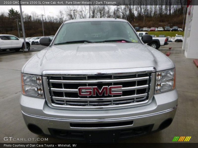 Pure Silver Metallic / Dark Titanium 2010 GMC Sierra 1500 SL Crew Cab 4x4