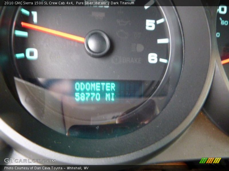 Pure Silver Metallic / Dark Titanium 2010 GMC Sierra 1500 SL Crew Cab 4x4