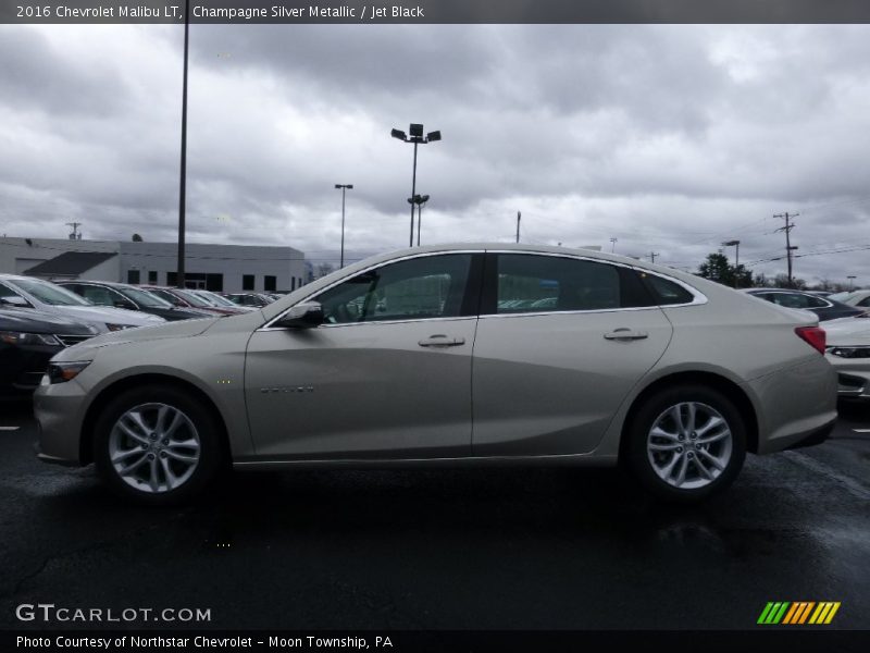Champagne Silver Metallic / Jet Black 2016 Chevrolet Malibu LT