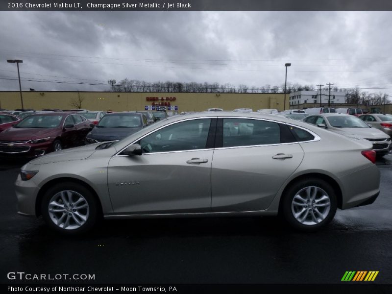 Champagne Silver Metallic / Jet Black 2016 Chevrolet Malibu LT