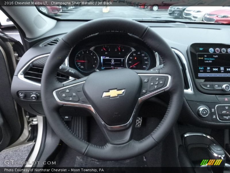 Champagne Silver Metallic / Jet Black 2016 Chevrolet Malibu LT