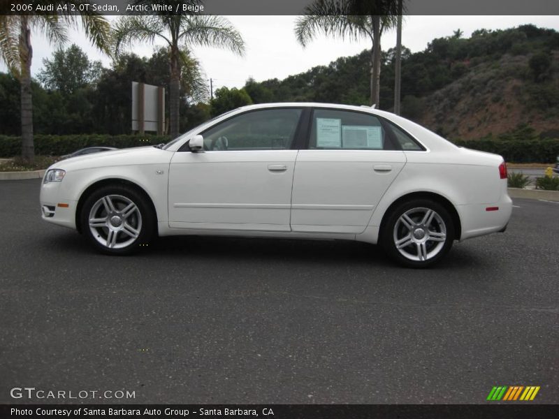 Arctic White / Beige 2006 Audi A4 2.0T Sedan