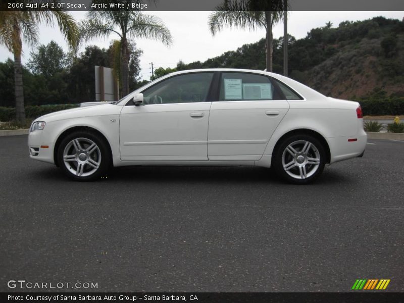 Arctic White / Beige 2006 Audi A4 2.0T Sedan