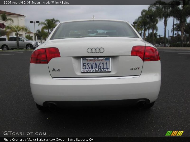 Arctic White / Beige 2006 Audi A4 2.0T Sedan