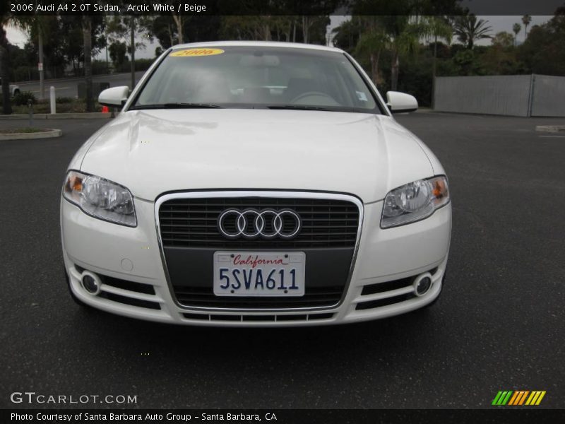 Arctic White / Beige 2006 Audi A4 2.0T Sedan