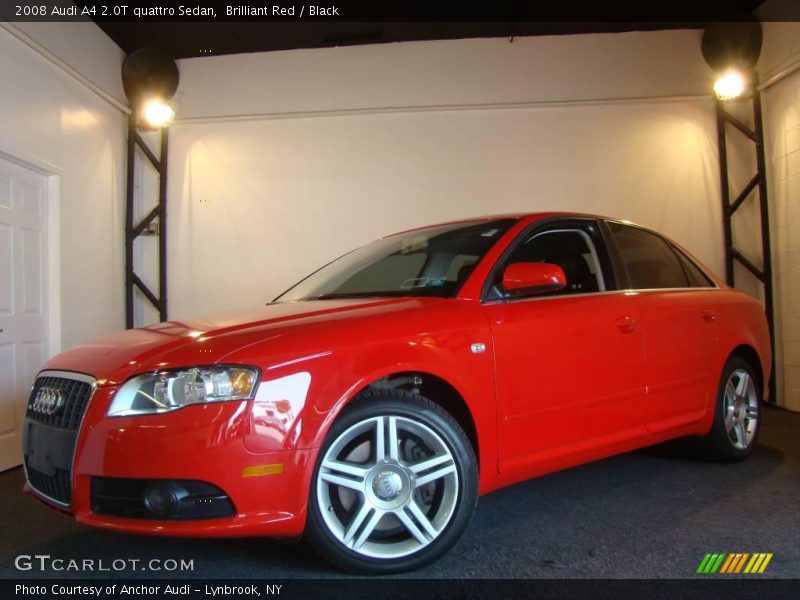 Brilliant Red / Black 2008 Audi A4 2.0T quattro Sedan