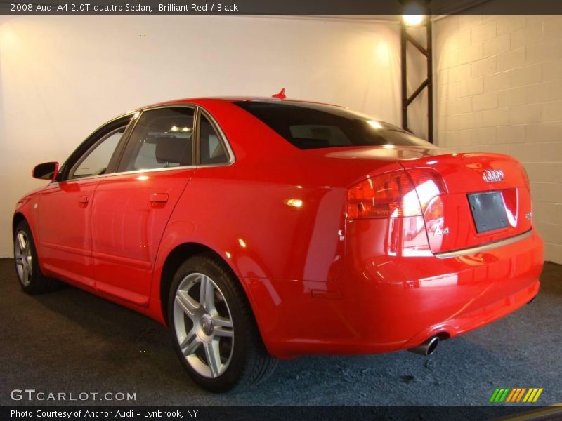 Brilliant Red / Black 2008 Audi A4 2.0T quattro Sedan
