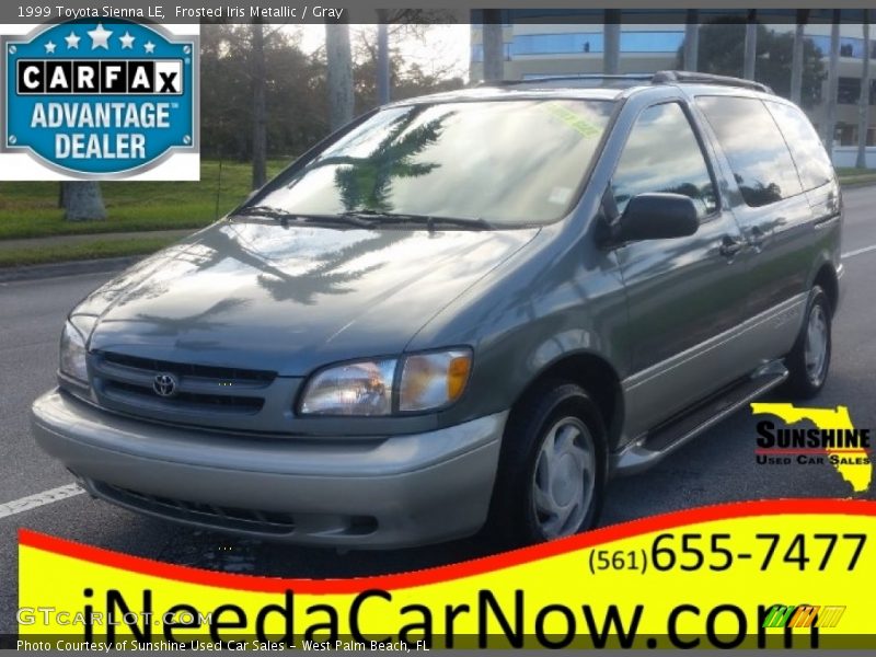 Frosted Iris Metallic / Gray 1999 Toyota Sienna LE