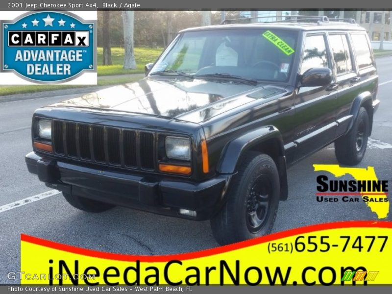 Black / Agate 2001 Jeep Cherokee Sport 4x4