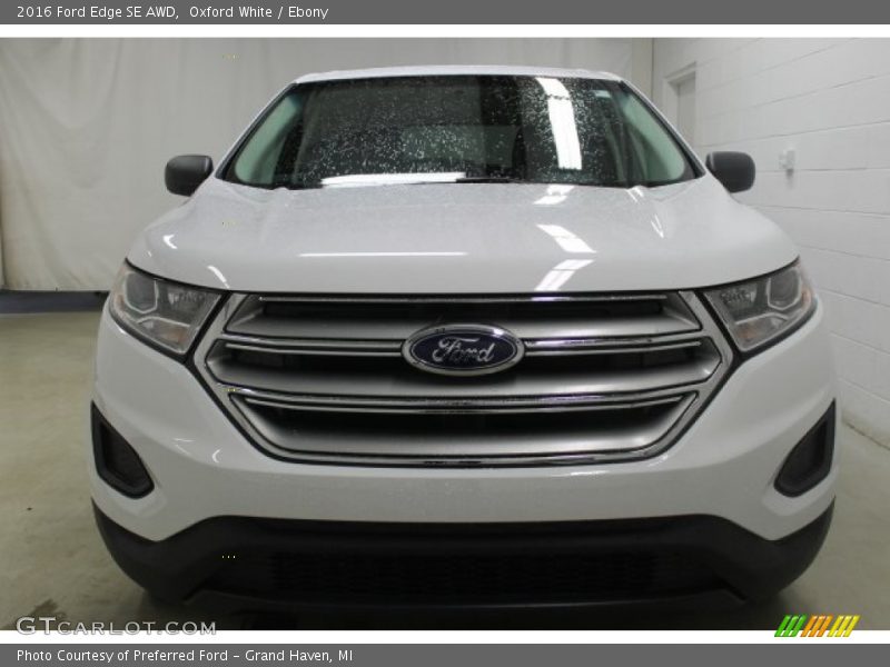 Oxford White / Ebony 2016 Ford Edge SE AWD