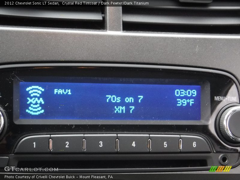 Crystal Red Tintcoat / Dark Pewter/Dark Titanium 2012 Chevrolet Sonic LT Sedan