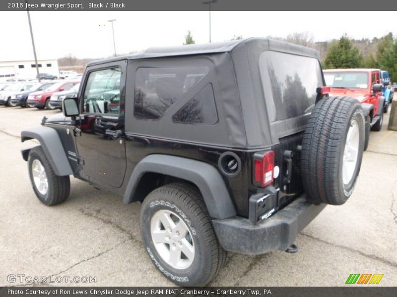 Black / Black 2016 Jeep Wrangler Sport