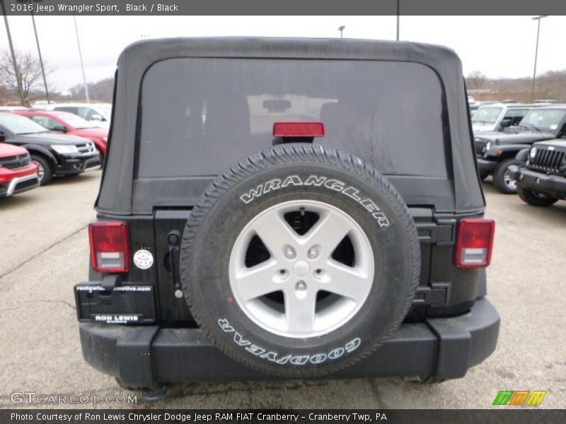 Black / Black 2016 Jeep Wrangler Sport
