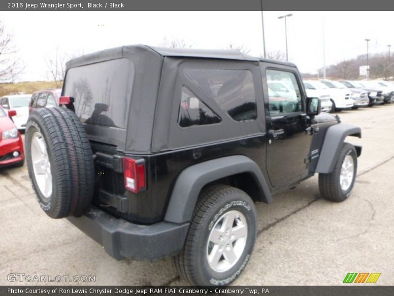 Black / Black 2016 Jeep Wrangler Sport