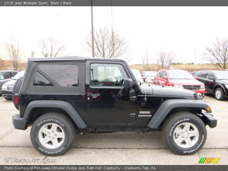 Black / Black 2016 Jeep Wrangler Sport