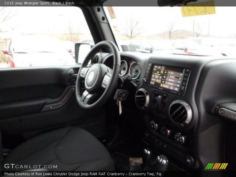 Black / Black 2016 Jeep Wrangler Sport
