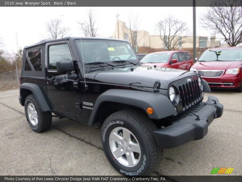 Black / Black 2016 Jeep Wrangler Sport