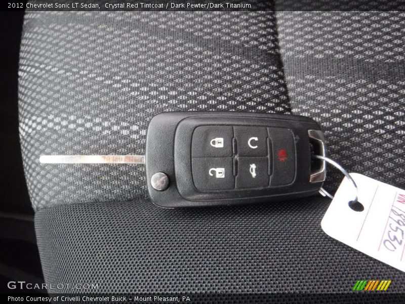 Crystal Red Tintcoat / Dark Pewter/Dark Titanium 2012 Chevrolet Sonic LT Sedan
