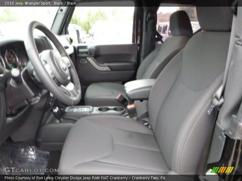 Black / Black 2016 Jeep Wrangler Sport