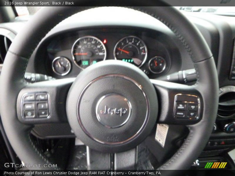 Black / Black 2016 Jeep Wrangler Sport
