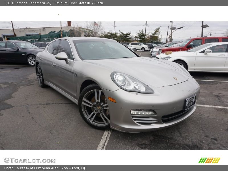 Platinum Silver Metallic / Black 2011 Porsche Panamera 4S