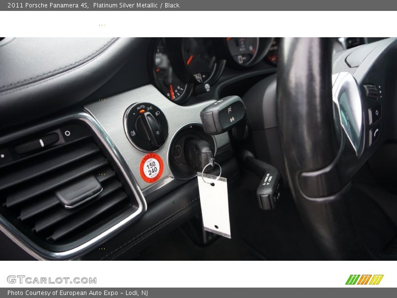 Platinum Silver Metallic / Black 2011 Porsche Panamera 4S