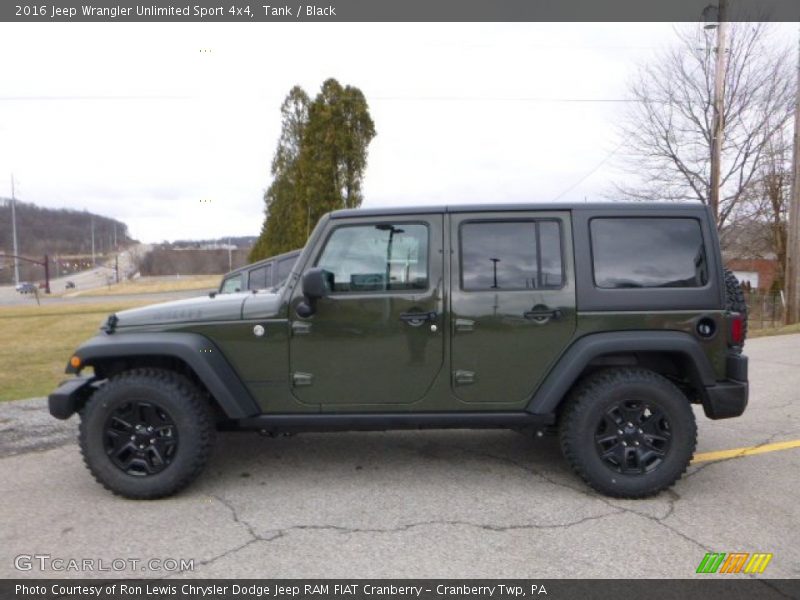 Tank / Black 2016 Jeep Wrangler Unlimited Sport 4x4