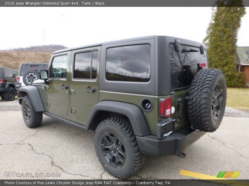 Tank / Black 2016 Jeep Wrangler Unlimited Sport 4x4