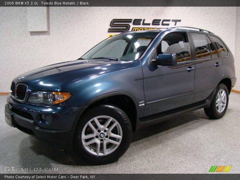 Toledo Blue Metallic / Black 2006 BMW X5 3.0i