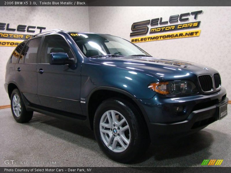 Toledo Blue Metallic / Black 2006 BMW X5 3.0i