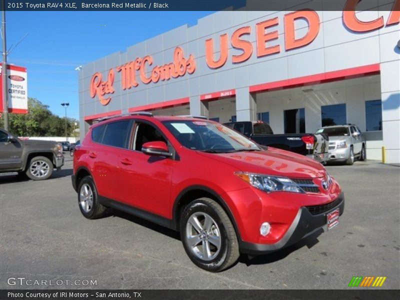 Barcelona Red Metallic / Black 2015 Toyota RAV4 XLE