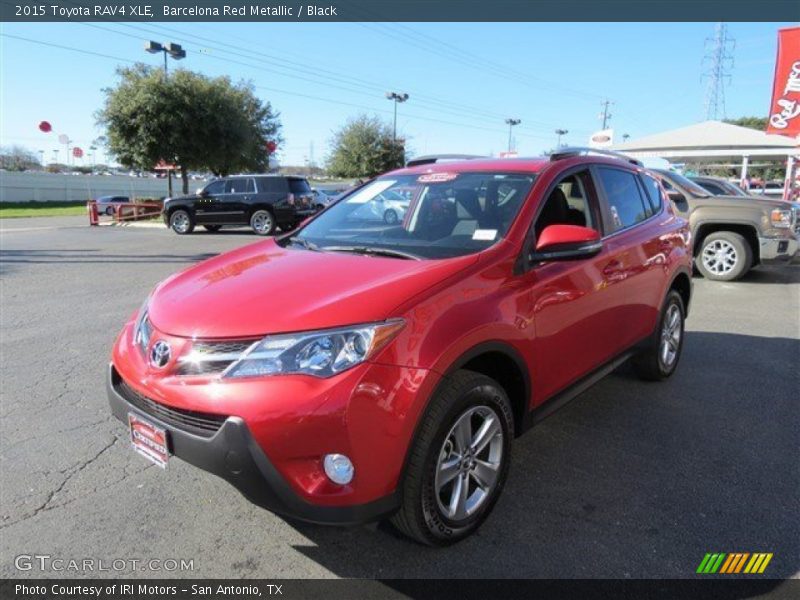 Barcelona Red Metallic / Black 2015 Toyota RAV4 XLE