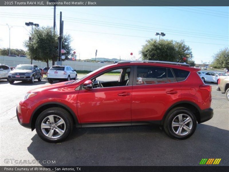 Barcelona Red Metallic / Black 2015 Toyota RAV4 XLE