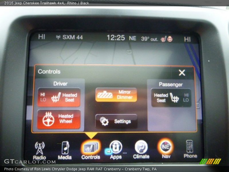 Rhino / Black 2016 Jeep Cherokee Trailhawk 4x4