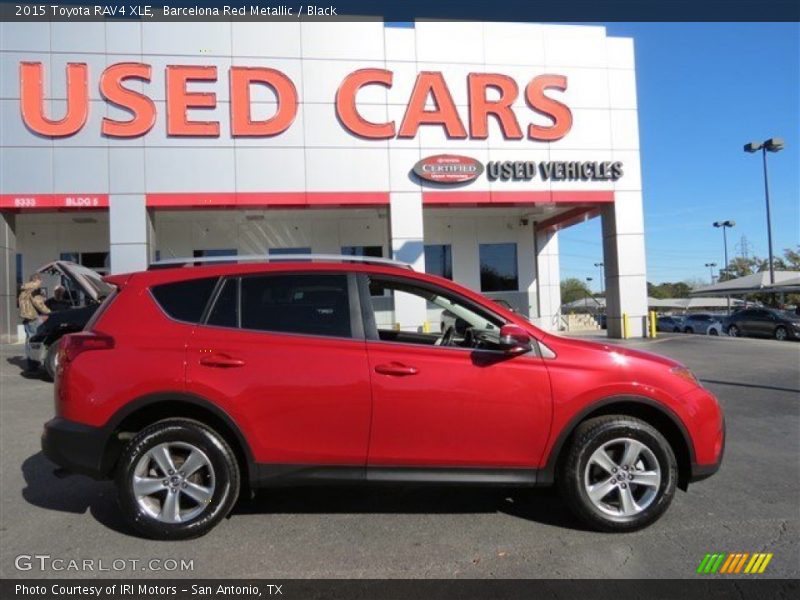 Barcelona Red Metallic / Black 2015 Toyota RAV4 XLE