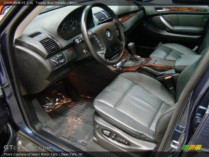 Toledo Blue Metallic / Black 2006 BMW X5 3.0i