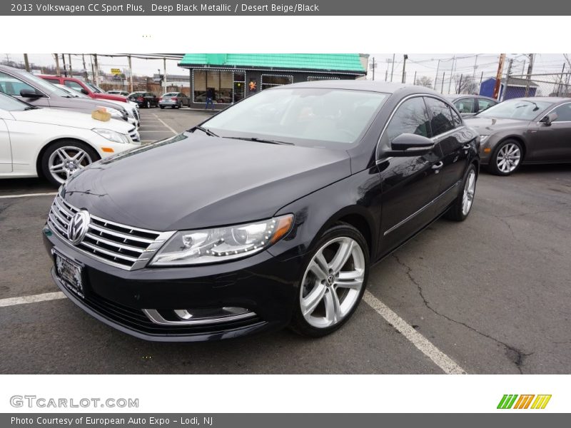 Deep Black Metallic / Desert Beige/Black 2013 Volkswagen CC Sport Plus