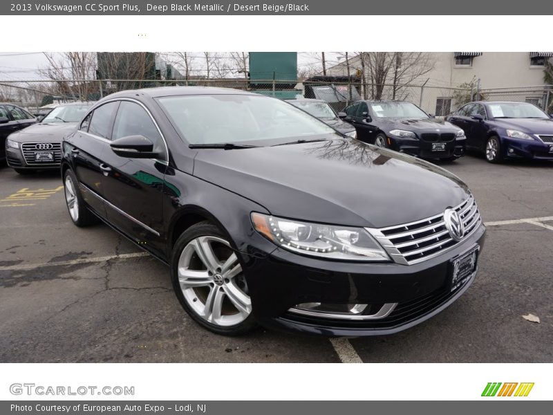 Deep Black Metallic / Desert Beige/Black 2013 Volkswagen CC Sport Plus