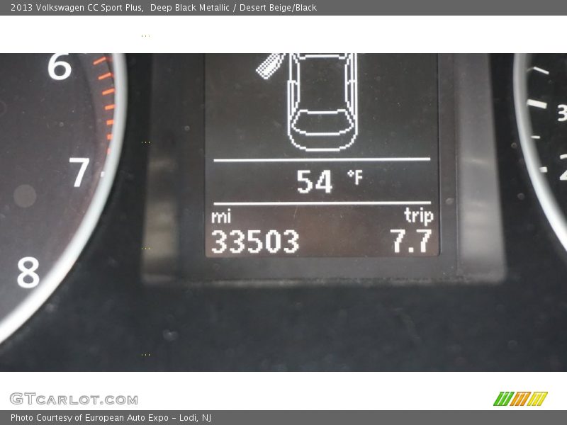 Deep Black Metallic / Desert Beige/Black 2013 Volkswagen CC Sport Plus