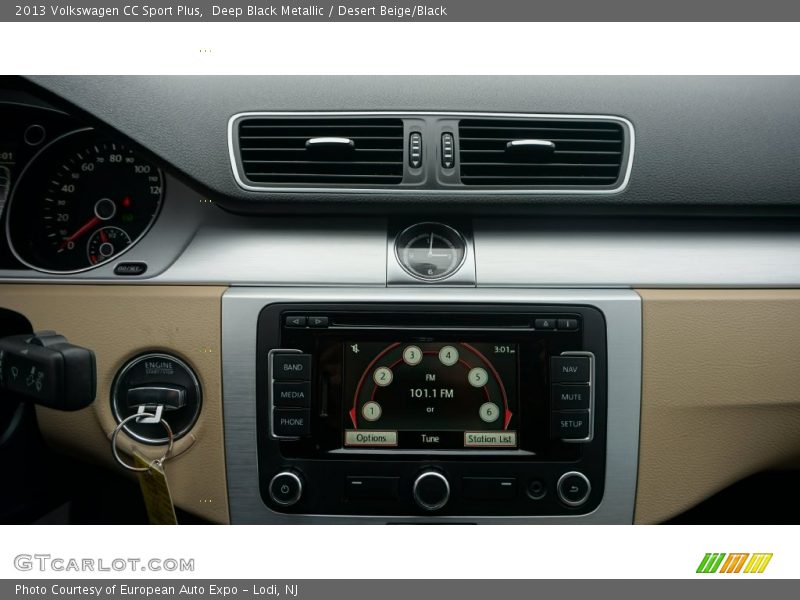 Deep Black Metallic / Desert Beige/Black 2013 Volkswagen CC Sport Plus