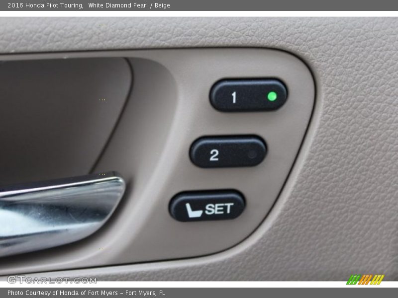 White Diamond Pearl / Beige 2016 Honda Pilot Touring